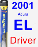 Driver Wiper Blade for 2001 Acura EL - Hybrid