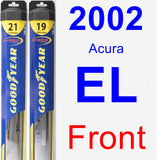 Front Wiper Blade Pack for 2002 Acura EL - Hybrid