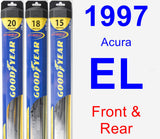 Front & Rear Wiper Blade Pack for 1997 Acura EL - Hybrid