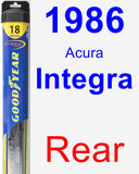 Rear Wiper Blade for 1986 Acura Integra - Hybrid