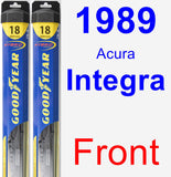 Front Wiper Blade Pack for 1989 Acura Integra - Hybrid