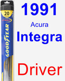 Driver Wiper Blade for 1991 Acura Integra - Hybrid