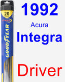 Driver Wiper Blade for 1992 Acura Integra - Hybrid