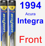 Front Wiper Blade Pack for 1994 Acura Integra - Hybrid