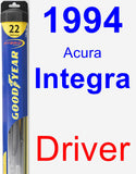 Driver Wiper Blade for 1994 Acura Integra - Hybrid