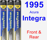 Front & Rear Wiper Blade Pack for 1995 Acura Integra - Hybrid