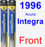 Front Wiper Blade Pack for 1996 Acura Integra - Hybrid