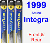 Front & Rear Wiper Blade Pack for 1999 Acura Integra - Hybrid