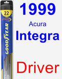 Driver Wiper Blade for 1999 Acura Integra - Hybrid