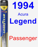 Passenger Wiper Blade for 1994 Acura Legend - Hybrid
