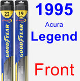 Front Wiper Blade Pack for 1995 Acura Legend - Hybrid