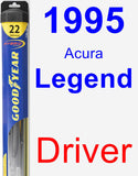 Driver Wiper Blade for 1995 Acura Legend - Hybrid