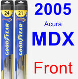 Front Wiper Blade Pack for 2005 Acura MDX - Hybrid