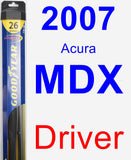 Driver Wiper Blade for 2007 Acura MDX - Hybrid