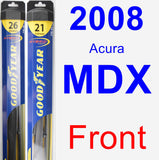 Front Wiper Blade Pack for 2008 Acura MDX - Hybrid