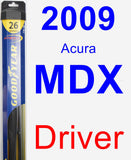 Driver Wiper Blade for 2009 Acura MDX - Hybrid