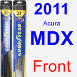 Front Wiper Blade Pack for 2011 Acura MDX - Hybrid