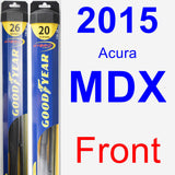 Front Wiper Blade Pack for 2015 Acura MDX - Hybrid