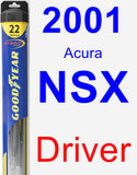 Driver Wiper Blade for 2001 Acura NSX - Hybrid