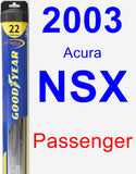 Passenger Wiper Blade for 2003 Acura NSX - Hybrid