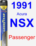 Passenger Wiper Blade for 1991 Acura NSX - Hybrid