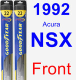 Front Wiper Blade Pack for 1992 Acura NSX - Hybrid