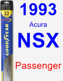 Passenger Wiper Blade for 1993 Acura NSX - Hybrid