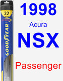 Passenger Wiper Blade for 1998 Acura NSX - Hybrid