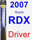 Driver Wiper Blade for 2007 Acura RDX - Hybrid