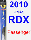 Passenger Wiper Blade for 2010 Acura RDX - Hybrid