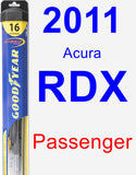 Passenger Wiper Blade for 2011 Acura RDX - Hybrid