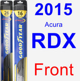 Front Wiper Blade Pack for 2015 Acura RDX - Hybrid
