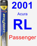 Passenger Wiper Blade for 2001 Acura RL - Hybrid