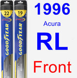 Front Wiper Blade Pack for 1996 Acura RL - Hybrid