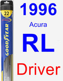 Driver Wiper Blade for 1996 Acura RL - Hybrid