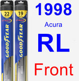 Front Wiper Blade Pack for 1998 Acura RL - Hybrid