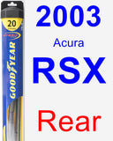 Rear Wiper Blade for 2003 Acura RSX - Hybrid