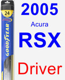 Driver Wiper Blade for 2005 Acura RSX - Hybrid