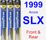 Front & Rear Wiper Blade Pack for 1999 Acura SLX - Hybrid