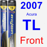Front Wiper Blade Pack for 2007 Acura TL - Hybrid