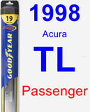 Passenger Wiper Blade for 1998 Acura TL - Hybrid