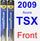Front Wiper Blade Pack for 2009 Acura TSX - Hybrid