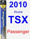 Passenger Wiper Blade for 2010 Acura TSX - Hybrid
