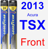 Front Wiper Blade Pack for 2013 Acura TSX - Hybrid