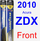 Front Wiper Blade Pack for 2010 Acura ZDX - Hybrid