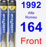Front Wiper Blade Pack for 1992 Alfa Romeo 164 - Hybrid