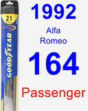 Passenger Wiper Blade for 1992 Alfa Romeo 164 - Hybrid