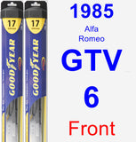 Front Wiper Blade Pack for 1985 Alfa Romeo GTV-6 - Hybrid