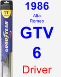 Driver Wiper Blade for 1986 Alfa Romeo GTV-6 - Hybrid