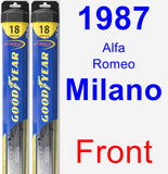 Front Wiper Blade Pack for 1987 Alfa Romeo Milano - Hybrid